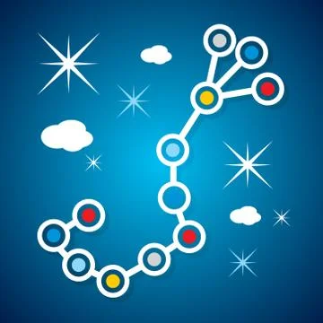 Scorpion constellation sign Stock Illustration