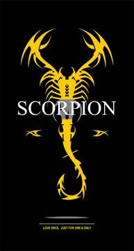 Scorpion. elegant stylized scorpion Stock Illustration