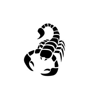 Scorpion icon in simple tattoo style,vector Stock Illustration