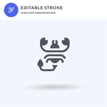 Scorpion icon vector, filled flat sign, solid pictogram isolated on white, logo Stock Illustration