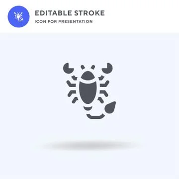 Scorpion icon vector, filled flat sign, solid pictogram isolated on white, logo Stock Illustration