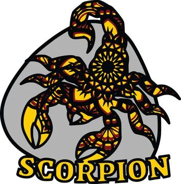 Scorpion mandala Stock Illustration