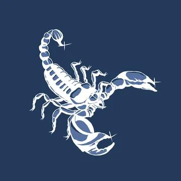 Scorpion in metallic color Stock Illustration