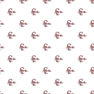 Scorpion repeating pattern wallpaper for backgrounds and textile Stock Illustration