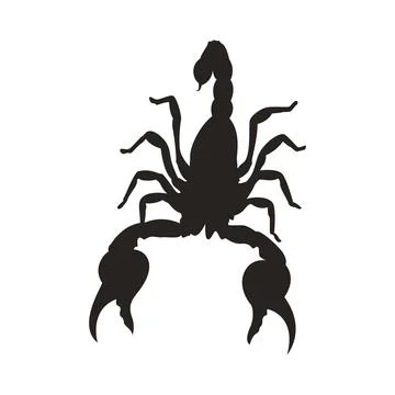 Scorpion silhouette Stock Illustration