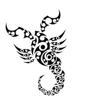 Scorpion tattoo design Stock Illustration