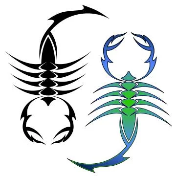 Scorpion tattoo Stock Illustration