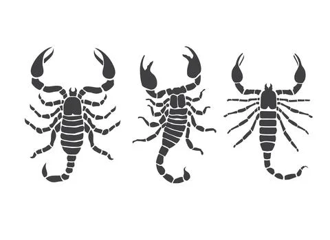 Scorpion vector silhouette Stock Illustration