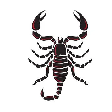 Scorpion vector silhouette Stock Illustration
