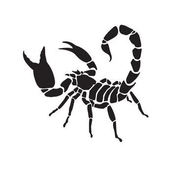 Scorpion vector silhouette Stock Illustration