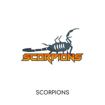 Scorpions logo isolated on white background for your web, mobile and app desi Stock Illustration