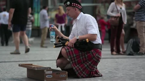 Scot in Prague Stock Footage 11629700