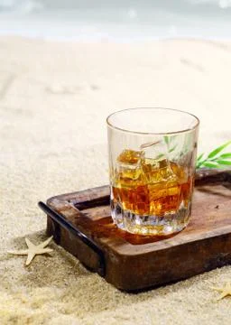 Scotch on the beach Stock Photos