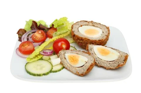 Scotch egg salad Stock Photos