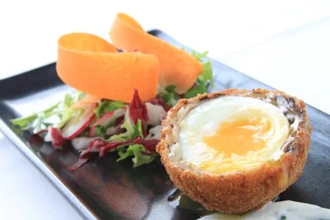 Scotch eggs appetizer Stock Photos