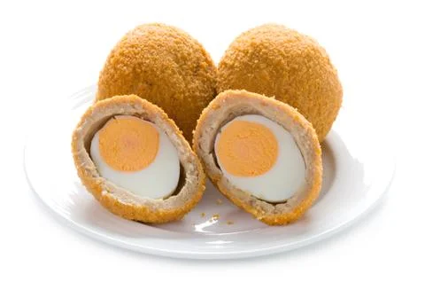 Scotch eggs isolated Stock Photos
