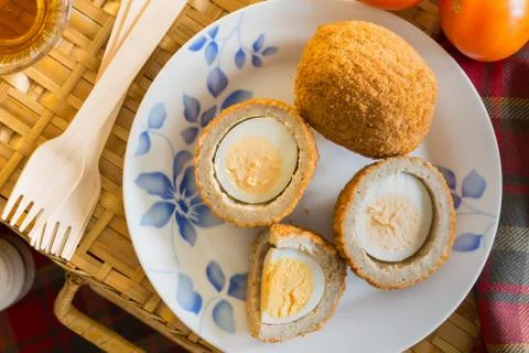 Scotch eggs Stock Photos