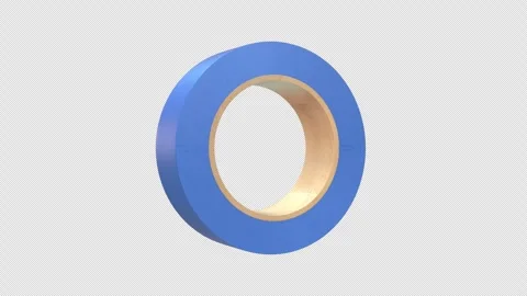 Scotch Tape Rotating on a Transparent Background. Seamless Loop. Adhesive Tape. Stock Footage 300017473