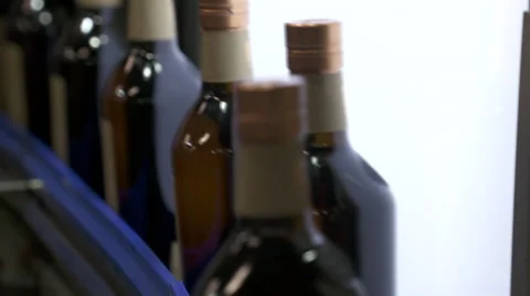 Scotch whisky bottles  Stock Footage 68147751