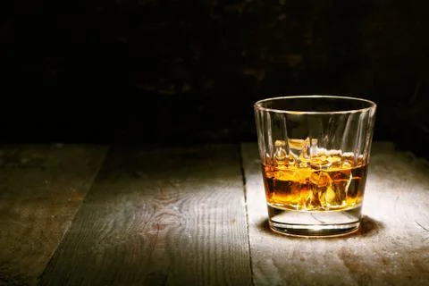 Scotch on wood Stock Photos