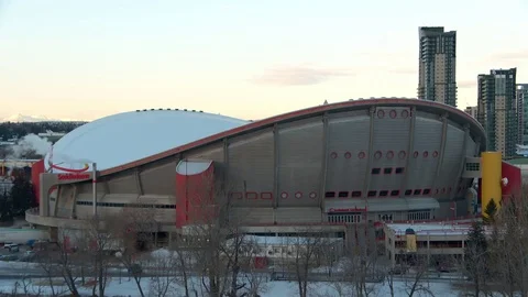 Scotiabank saddledome calgary flames stadium Stock Footage 84191985