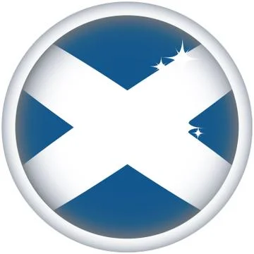 Scotish flag button Stock Illustration