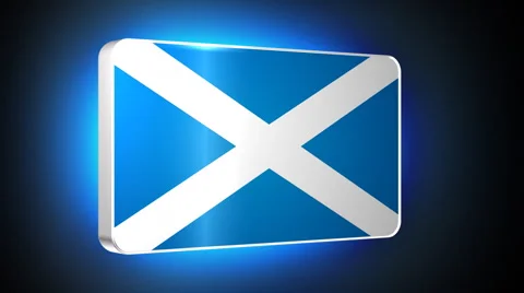 Scotland 3d flag Stock Footage 958275