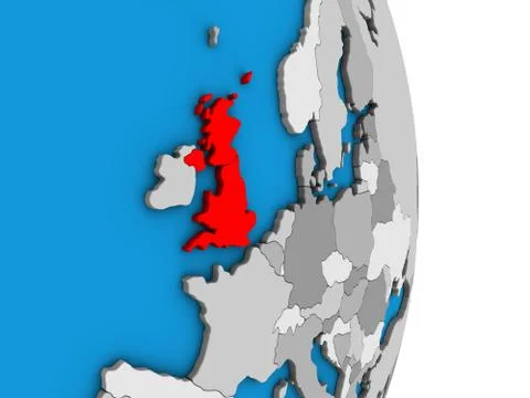 Scotland on 3D globe Stock-Illustration