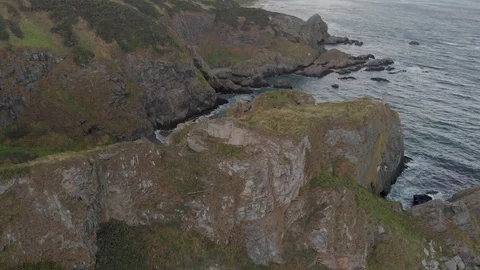 Scotland Aerial Cliffs 2 Stock Footage 122210839