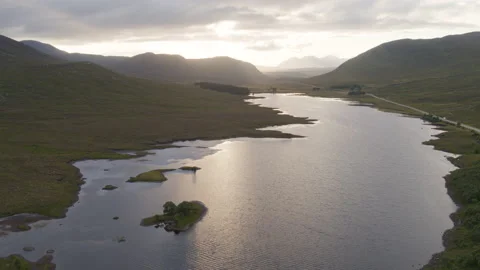 Scotland from the air Stock Footage 158542548