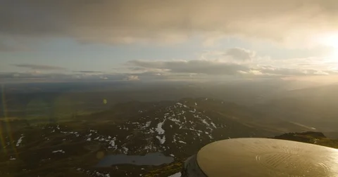 Scotland Ben-Vrackie Summit-Pan 422 50FPS Stock Footage 129725537