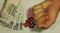 Scotland British Pound GBP, Counting Drugs and Money, Health Care, Pills HD Footage