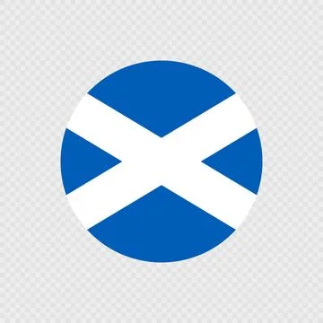 Scotland circle flag. Vector illustration. Stock Illustration