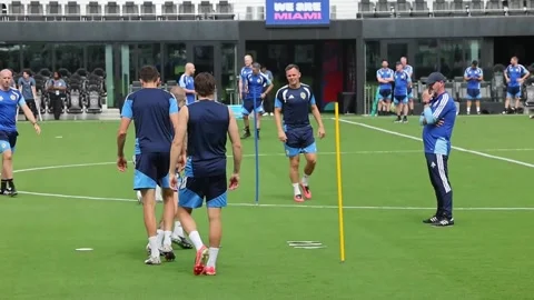 Scotland completes another training session ahead of match against Brazil, Miami Video stock 337642759