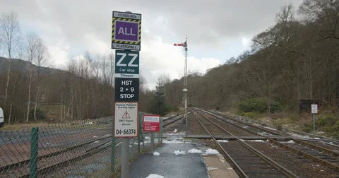 Scotland DKD Sleeper-signs2 422 50FPS Stock Footage 129729847