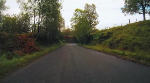 Scotland driving rocks on side Stock Footage 58953532