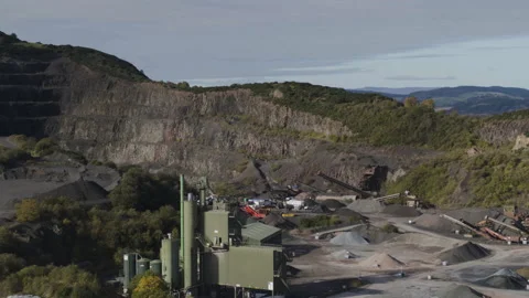 Scotland Drone Shots of Quarry processing. Long shot Stock-Footage 146552142