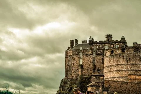 Scotland - Edinburgh. - 11/13/2018:Edinburgh Castle view at the evening Stock Photos