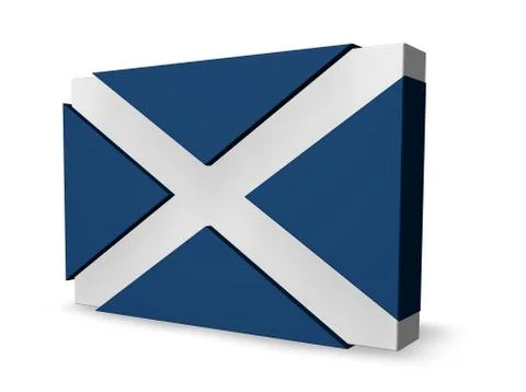 Scotland flag in 3d Stock Illustration