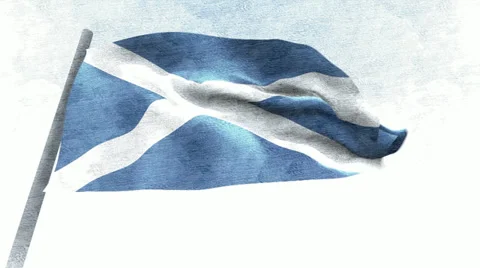 Scotland Flag Stock Footage 36045505