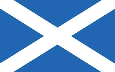 Scotland flag vector graphic. Rectangle Scottish flag illustration. Scotland  스톡 일러스트