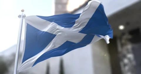 Scotland-flag-waving-seamless-loop-4k-60fps Stock Footage 331994262