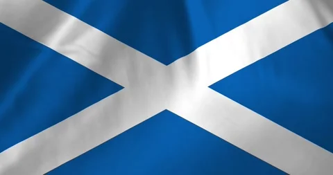 Scotland flag waving with the wind background loop video animation Vídeo Stock 327173413