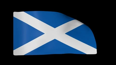 Scotland Full Flag plus alpha channel 库存影片 87263876