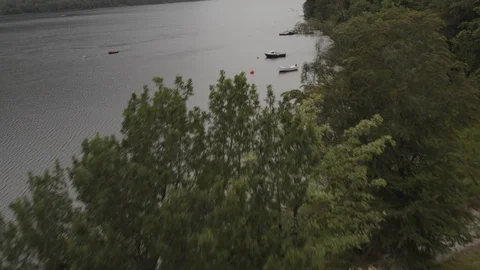 Scotland Loch Drone Video stock 128046745