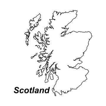 Scotland map design Stock Illustration