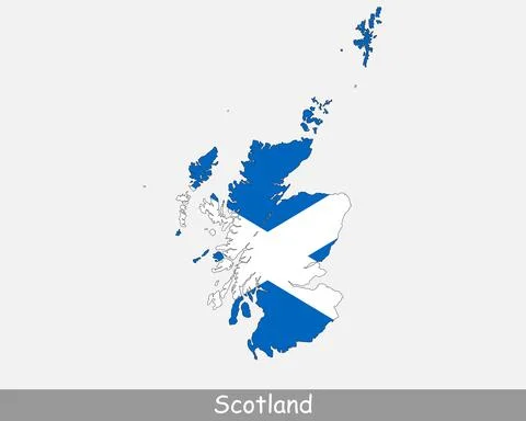 Scotland Map Flag Ilustração Stock