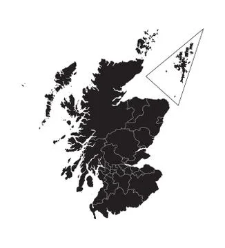 Scotland map Stock Illustration
