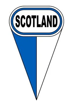 Scotland Oval Map Pointer Location Flag Illustrazione stock