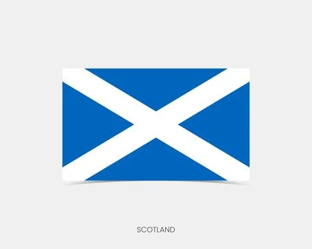 Scotland Rectangle flag icon with shadow. Illustrazione stock